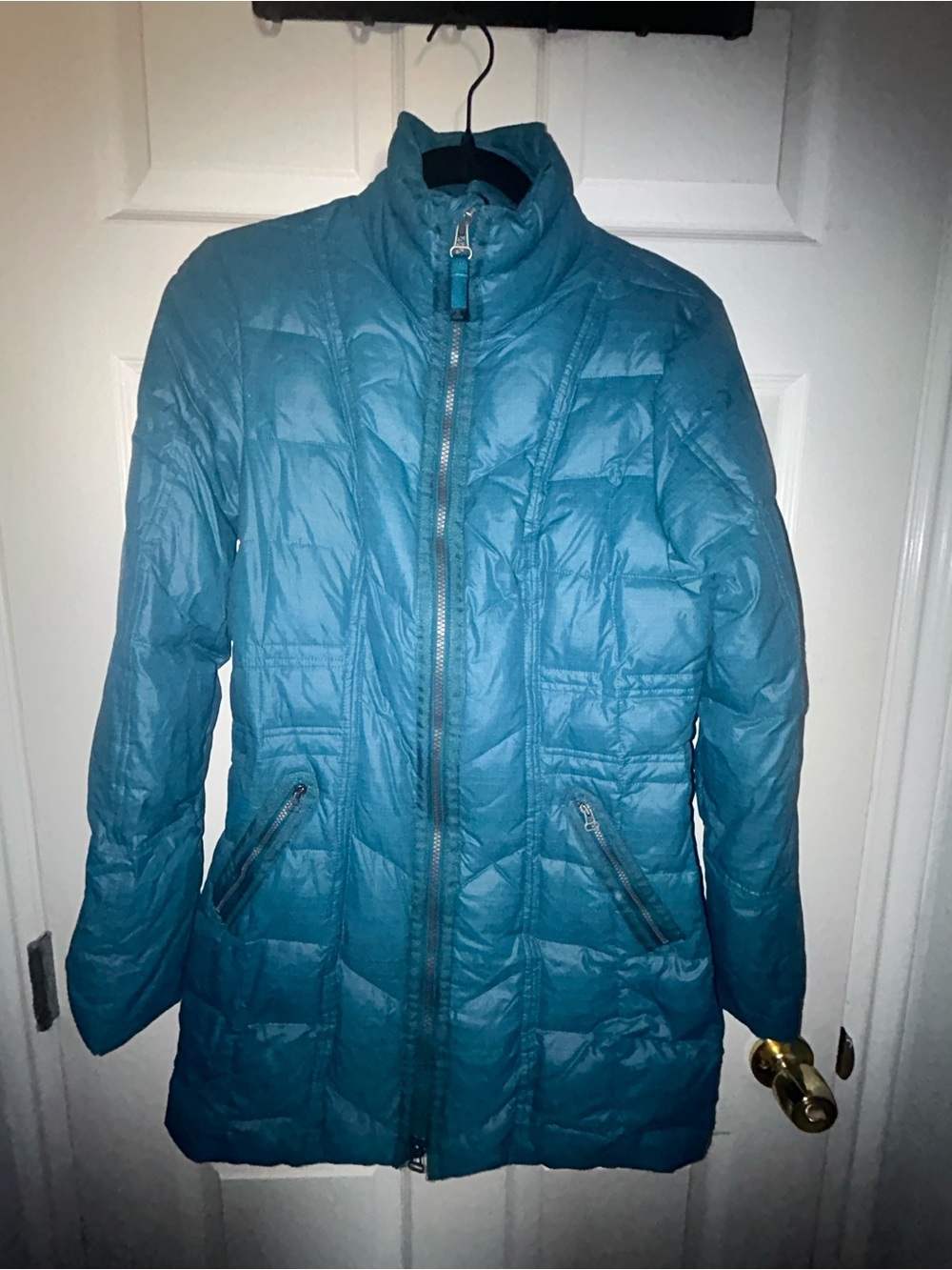 Prana Devan Down Puffer Coat Blue Spruce